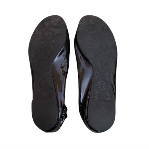 SOLD! Tory Burch Reva Ballerina Flat Black Sz 7.5 - Picture 5 of 6